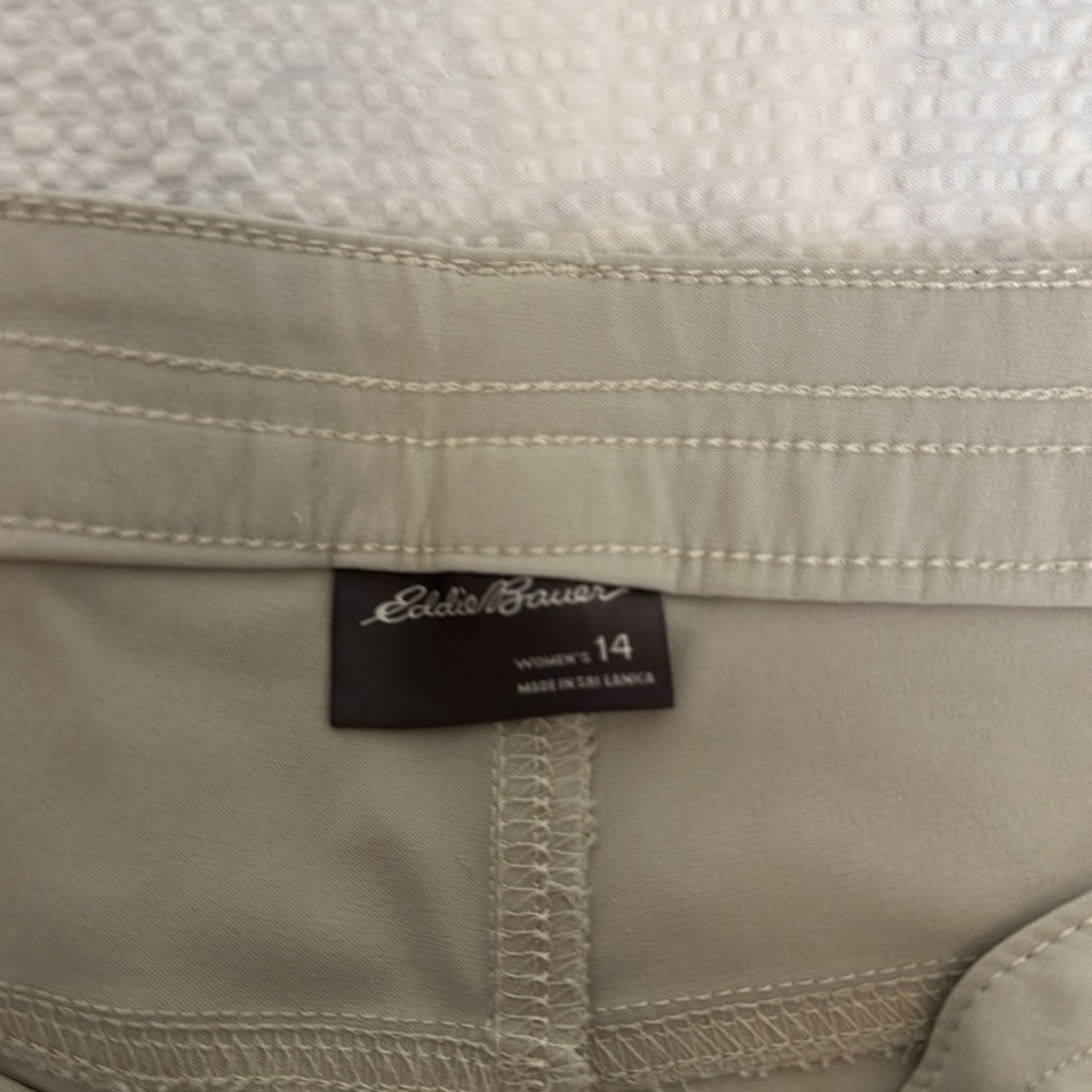 Eddie Bauer Hiking Pants Women's 14 Tan Stretch - Picture 3 of 4